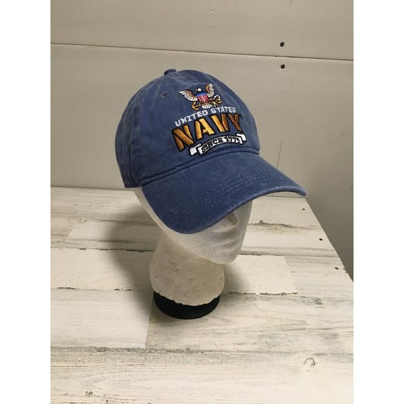 United States Navy unisex blue adjustable back ball cap - Picture 1 of 5